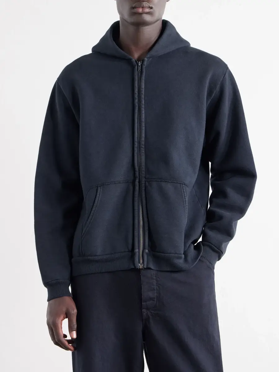 A.PRESSE Vintage Cotton-Jersey Zip-Up Hoodie - Men | Thumbnail 3 A.PRESSE Vintage Cotton-Jersey Zip-Up Hoodie - Men | Thumbnail 3
