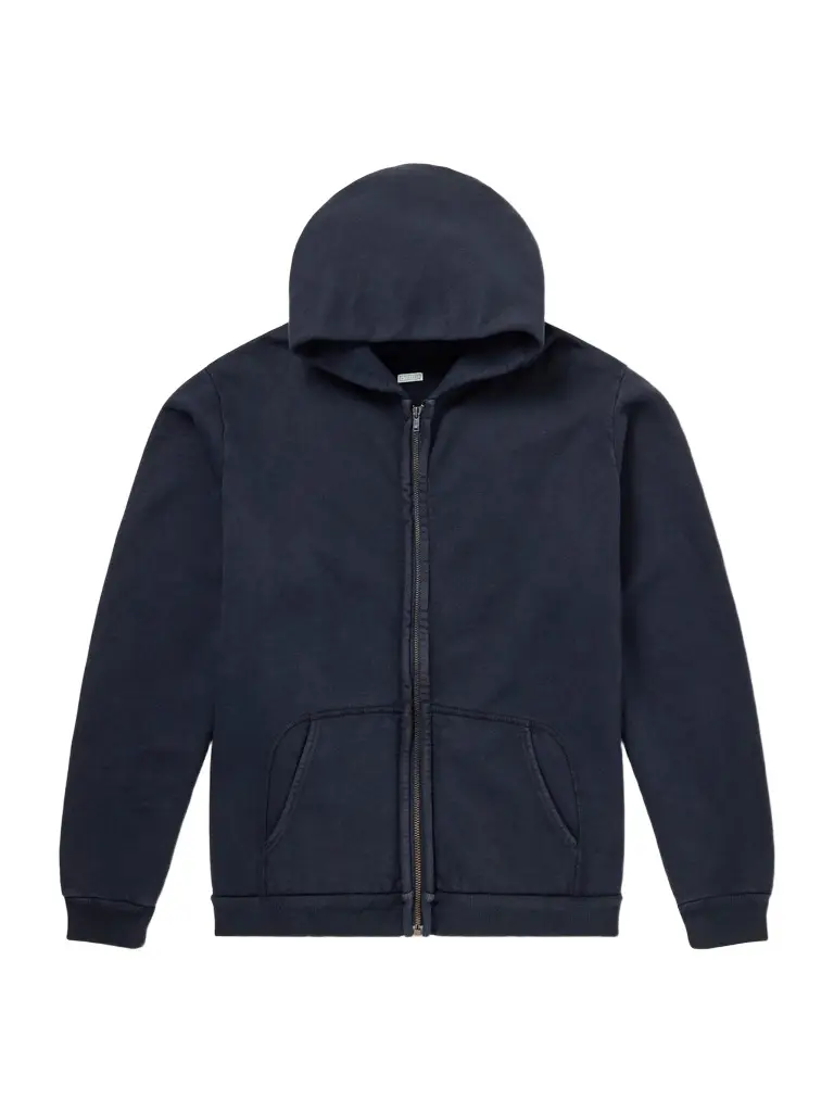 Vintage Cotton-Jersey Zip-Up Hoodie - Men