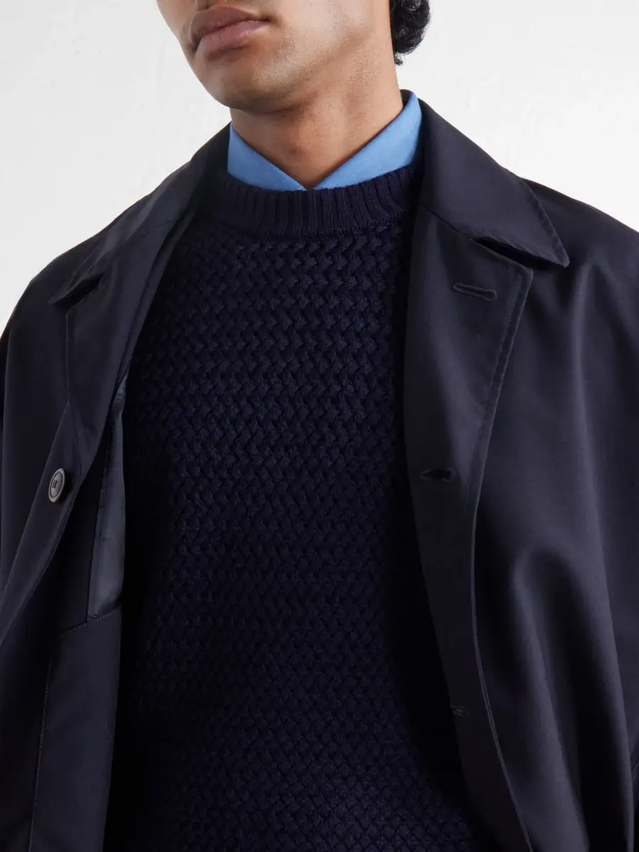 Sunspel Merino Wool-Basketweave Sweater - Men | Thumbnail 5 Sunspel Merino Wool-Basketweave Sweater - Men | Thumbnail 5