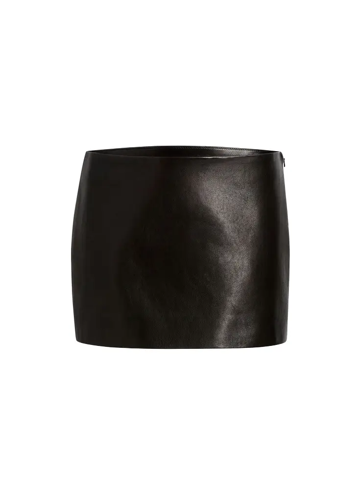 Khaite Jett Skirt In Black Leather | Image 1 Khaite Jett Skirt In Black Leather | Image 1