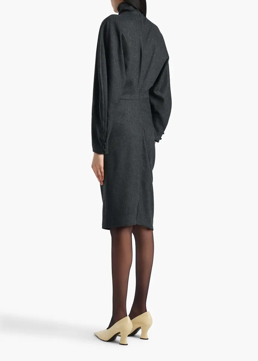 Khaite Harlin Dress In Charcoal | Thumbnail 4