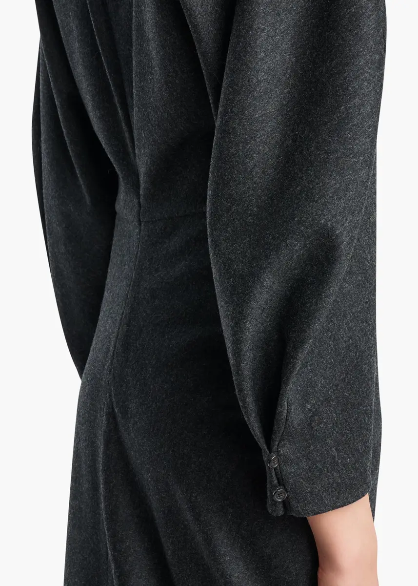 Khaite Harlin Dress In Charcoal | Thumbnail 6