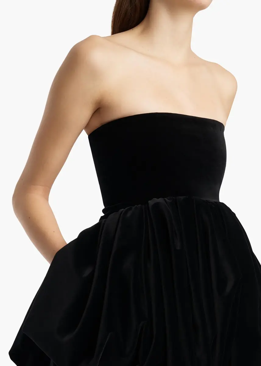 Khaite Bronte Dress In Black Velvet | Thumbnail 5 Khaite Bronte Dress In Black Velvet | Thumbnail 5
