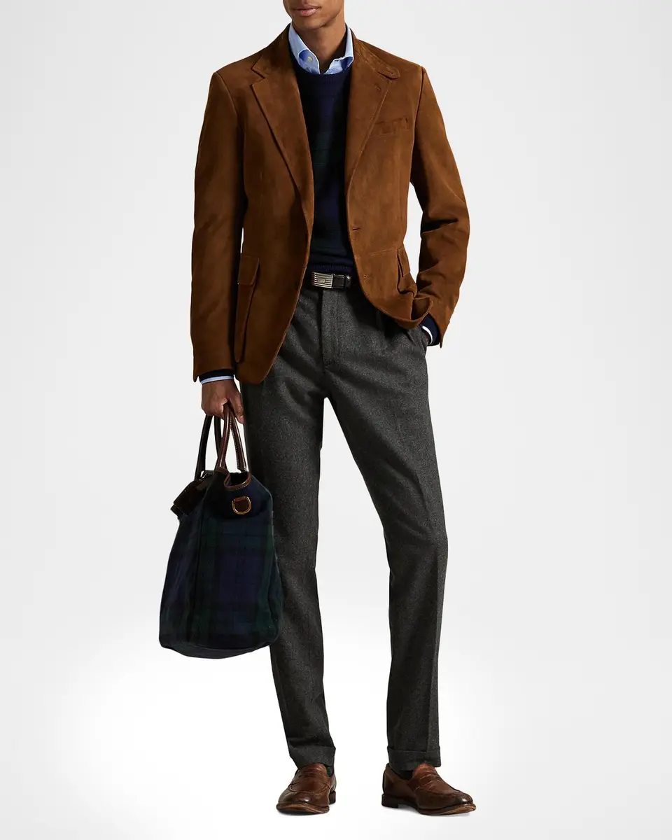Polo Ralph Lauren Men's The RL67 Suede Two-Button Sport Jacket | Thumbnail 2