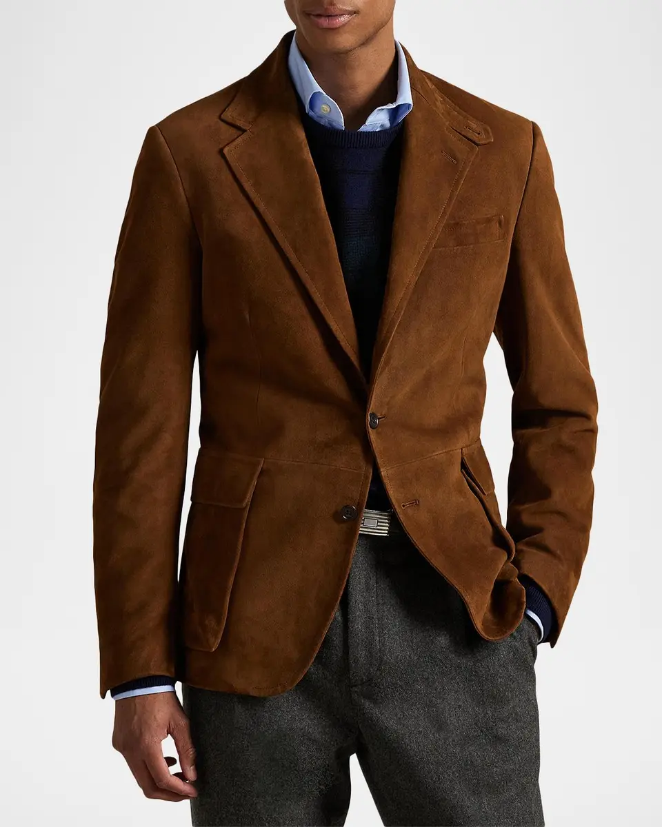 Polo Ralph Lauren Men's The RL67 Suede Two-Button Sport Jacket | Thumbnail 4