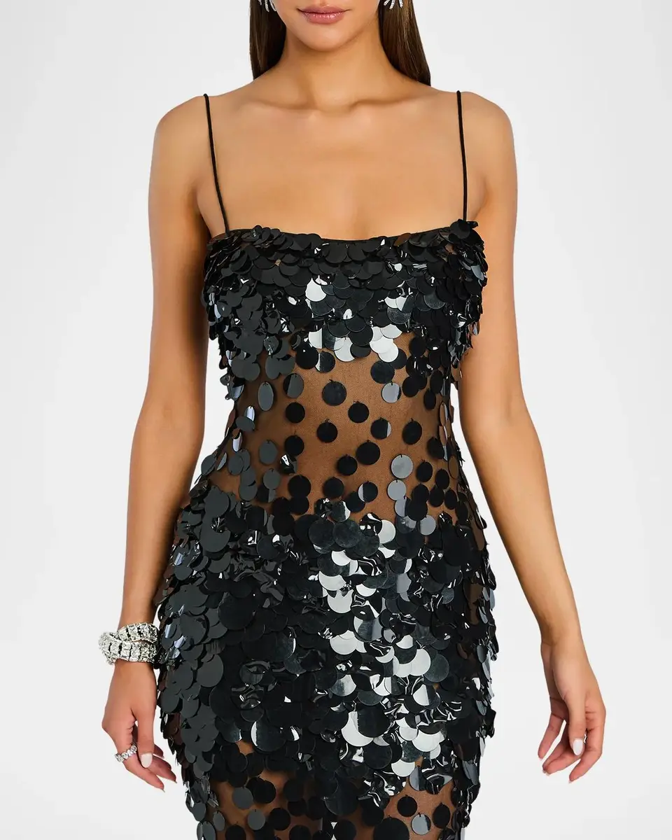 Retrofête Mischa Sequin-Embellished Sleeveless Midi Dress | Thumbnail 6 Retrofête Mischa Sequin-Embellished Sleeveless Midi Dress | Thumbnail 6