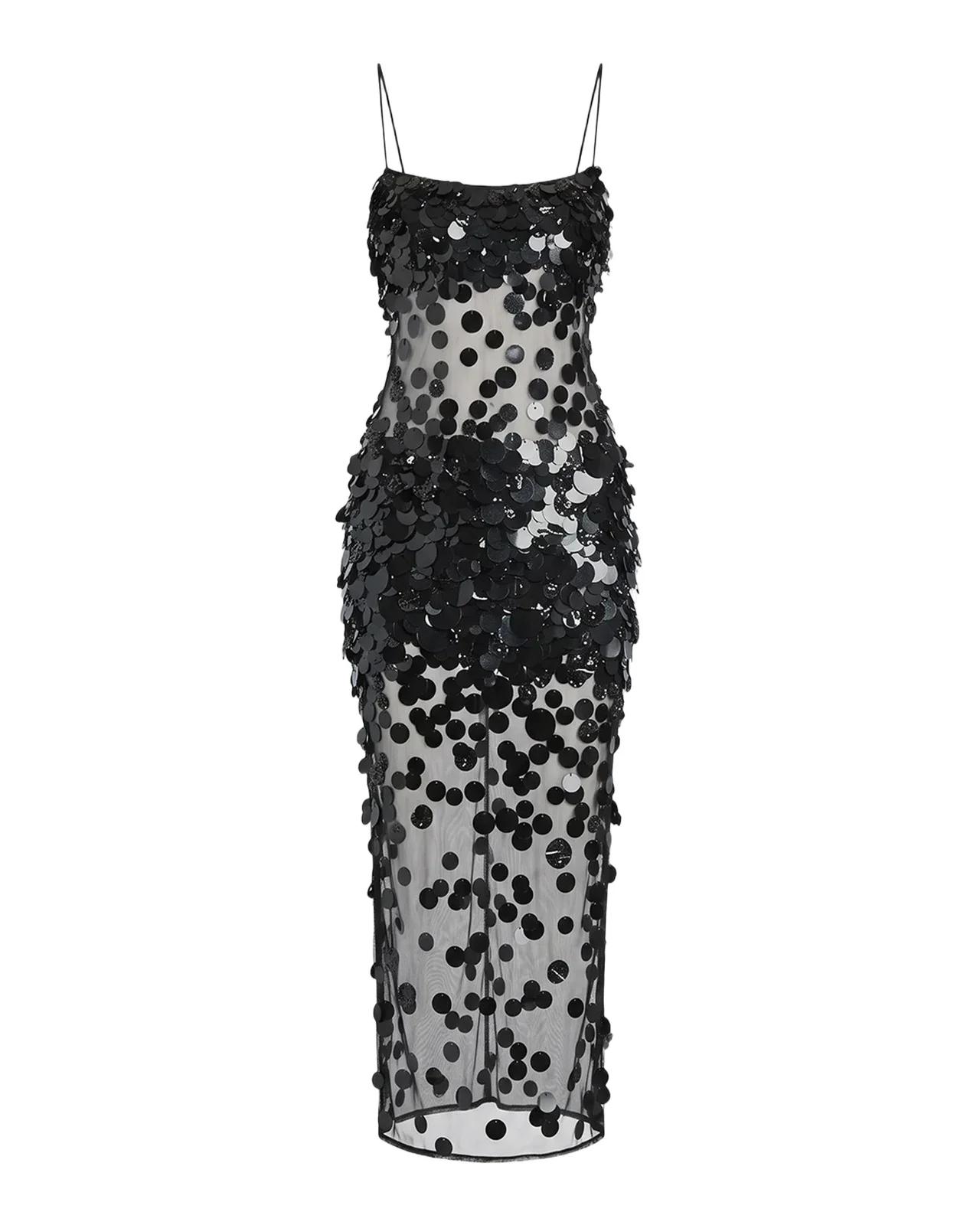 Mischa Sequin-Embellished Sleeveless Midi Dress Mischa Sequin-Embellished Sleeveless Midi Dress