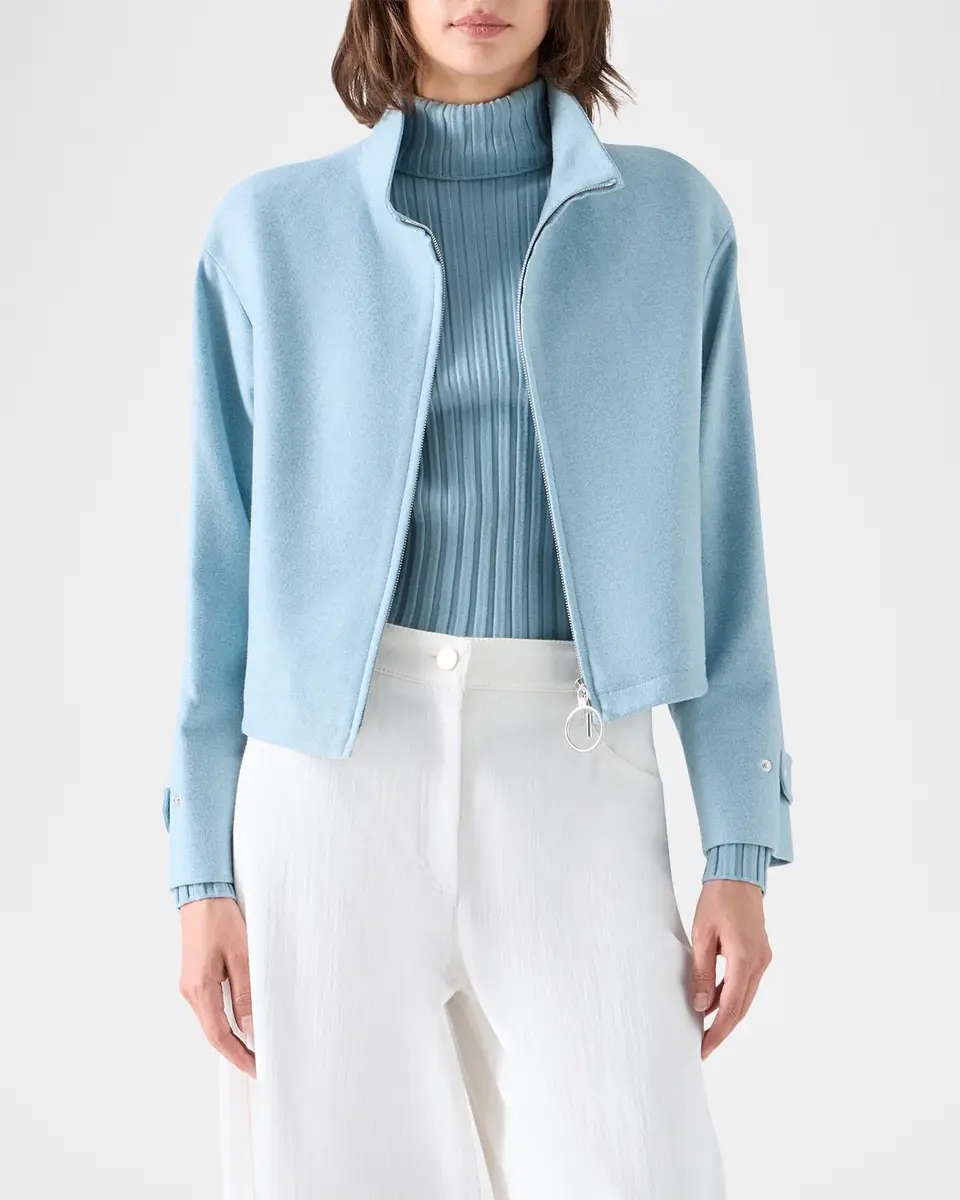 Akris punto Wool-Blend Blouson Jacket | Thumbnail 4 Akris punto Wool-Blend Blouson Jacket | Thumbnail 4