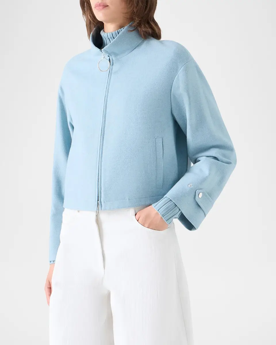Akris punto Wool-Blend Blouson Jacket | Thumbnail 6 Akris punto Wool-Blend Blouson Jacket | Thumbnail 6