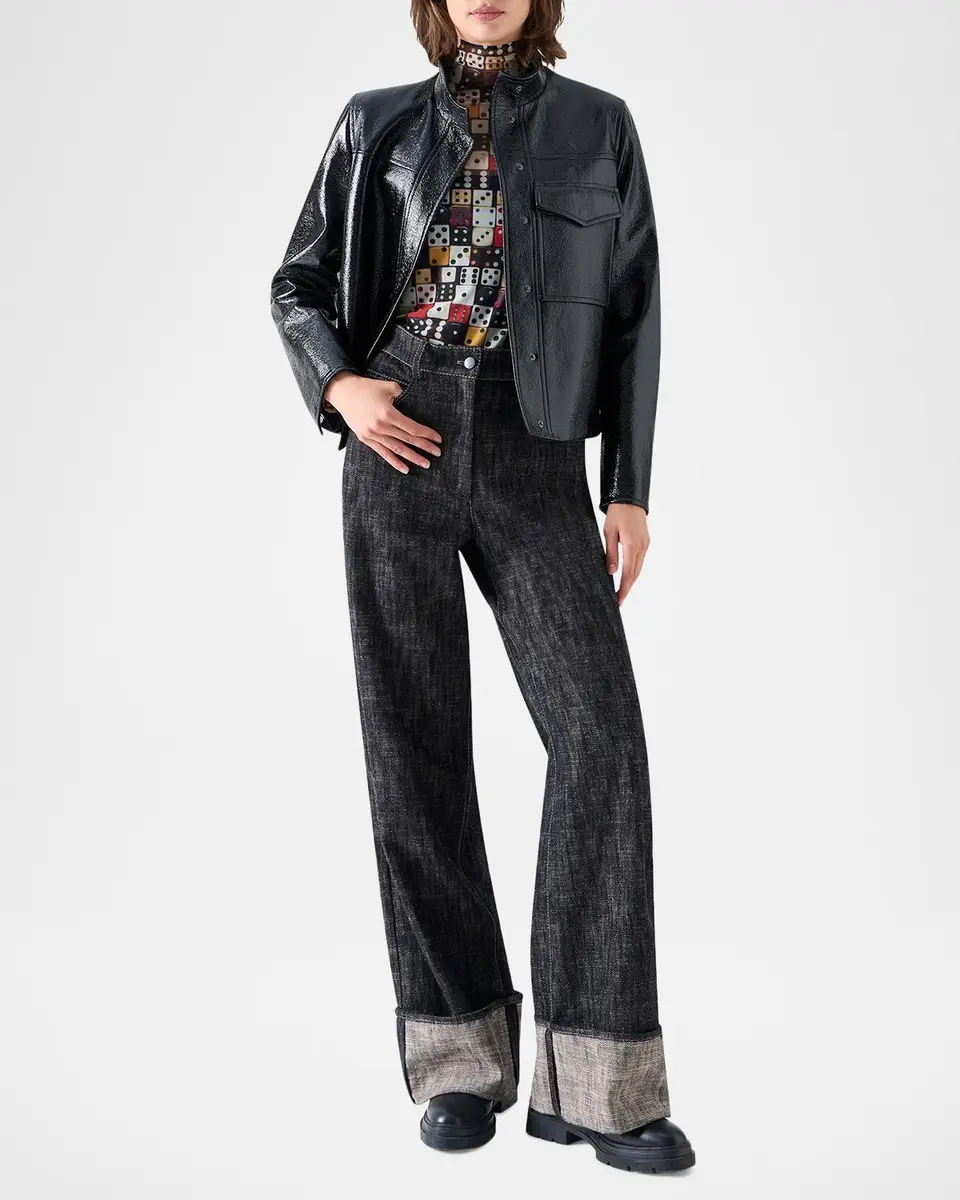 Akris punto Faux-Leather Lacquer Jacket | Thumbnail 2