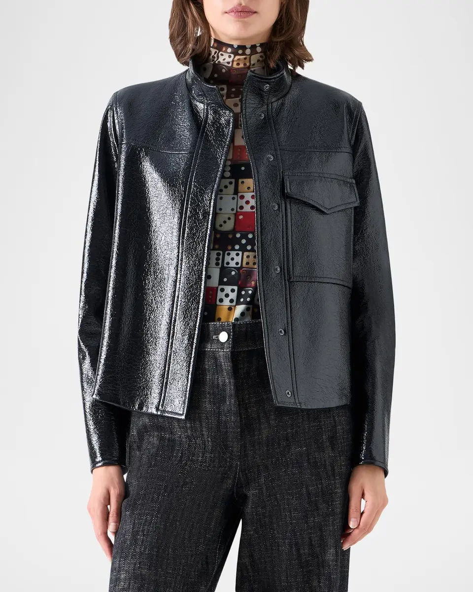 Akris punto Faux-Leather Lacquer Jacket | Thumbnail 4
