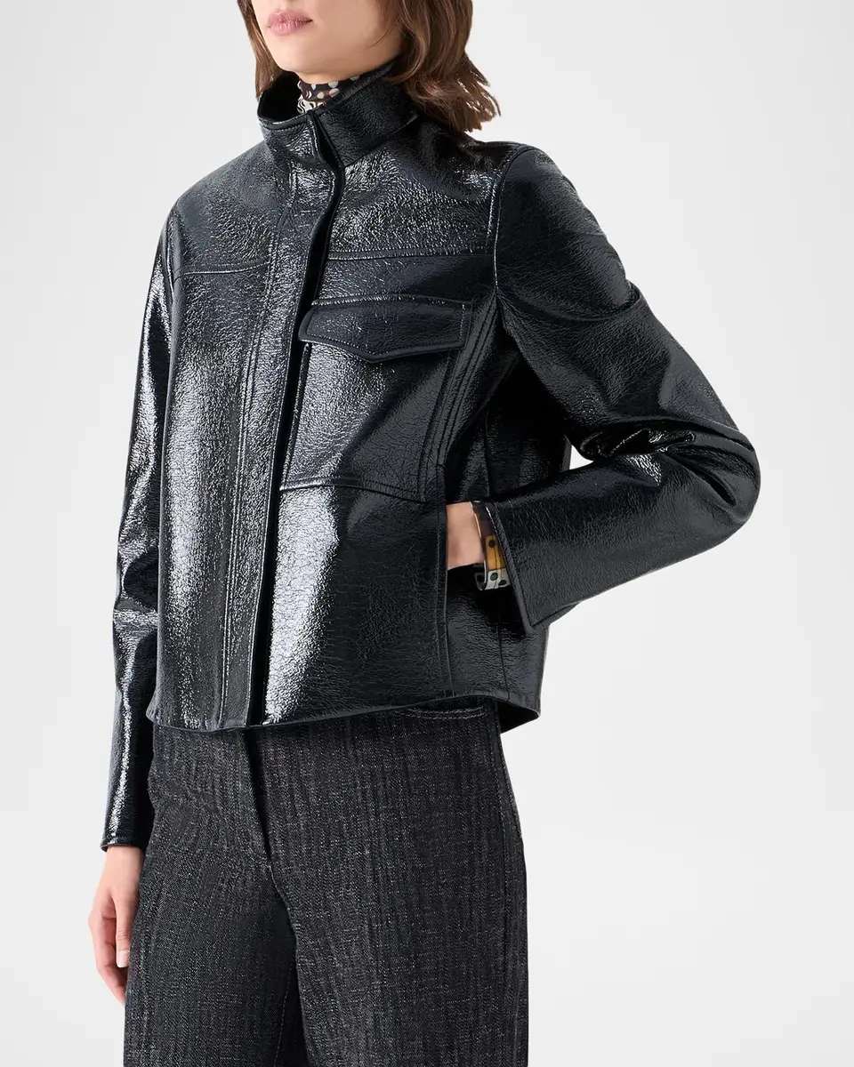 Akris punto Faux-Leather Lacquer Jacket | Thumbnail 6