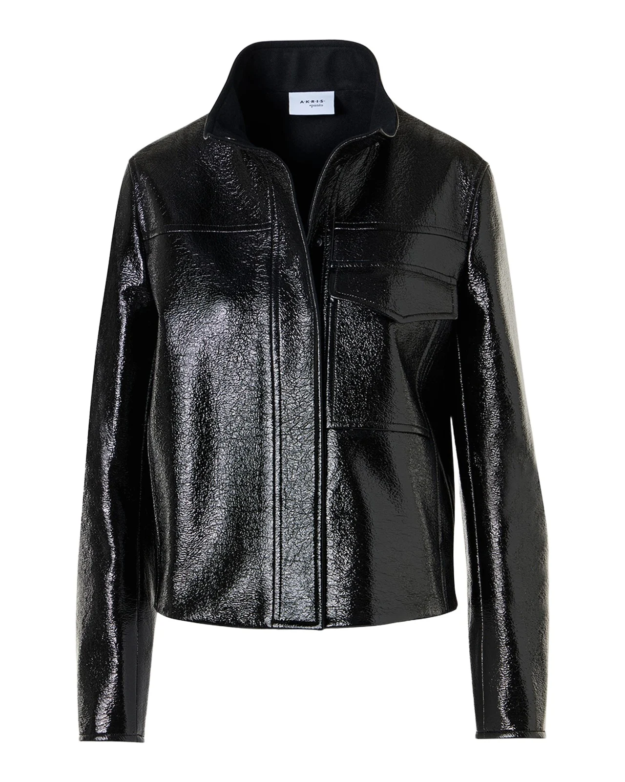 Akris punto Faux-Leather Lacquer Jacket