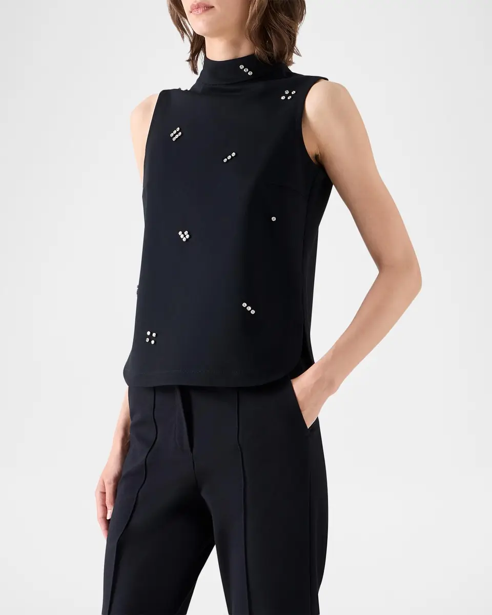 Akris punto Diamond Dice Dot Blouse | Thumbnail 6 Akris punto Diamond Dice Dot Blouse | Thumbnail 6