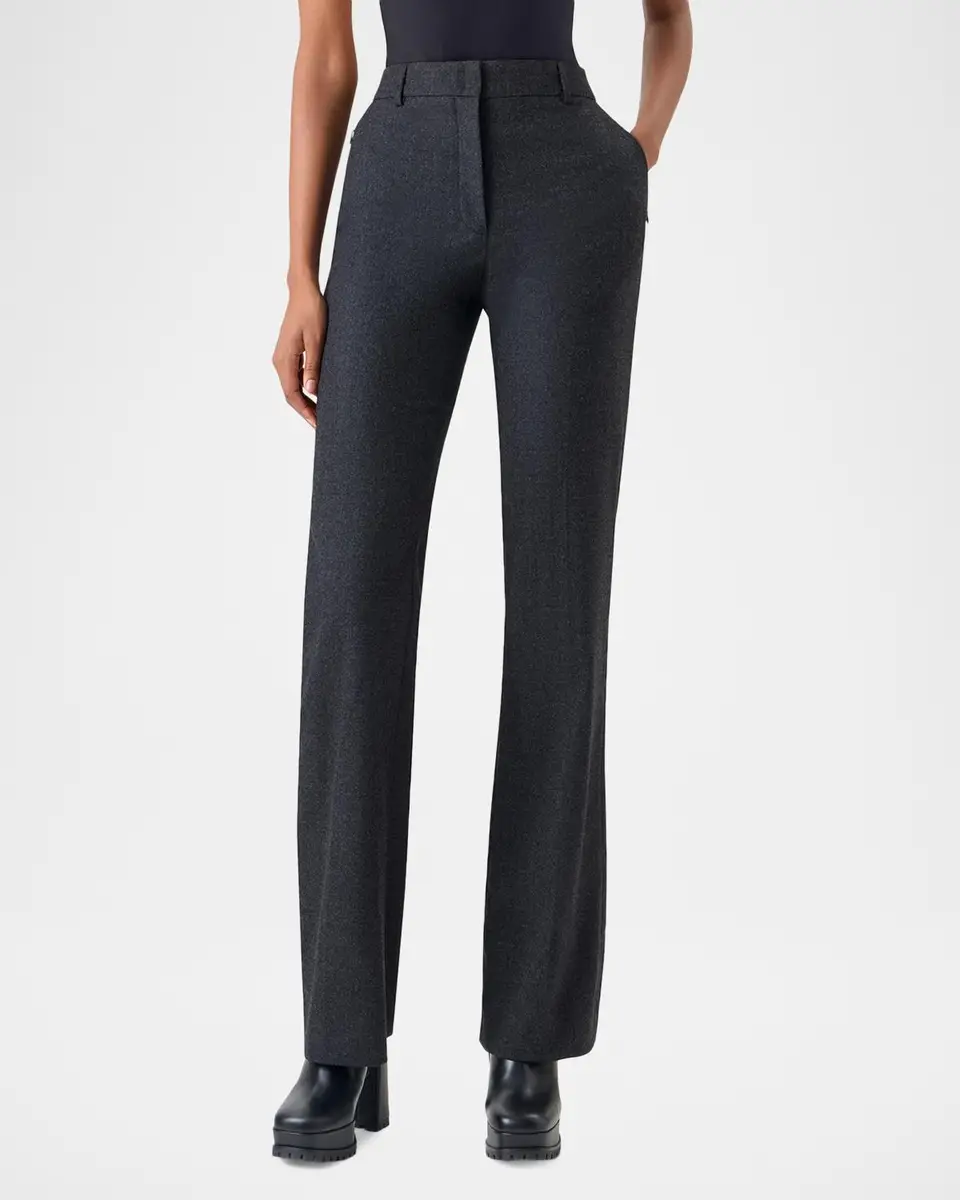 Akris Wool Stretch Flannel Bootcut Trousers | Thumbnail 2