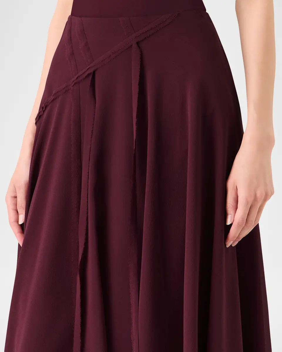 Akris Asymmetric Silk Georgette Midi Skirt | Thumbnail 4 Akris Asymmetric Silk Georgette Midi Skirt | Thumbnail 4