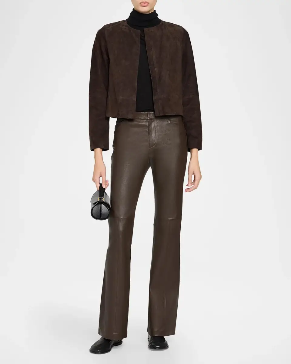 Vince Cropped Suede Jacket | Thumbnail 2 Vince Cropped Suede Jacket | Thumbnail 2