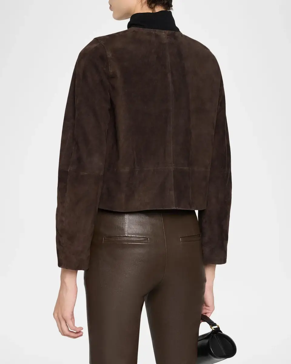Vince Cropped Suede Jacket | Thumbnail 3 Vince Cropped Suede Jacket | Thumbnail 3