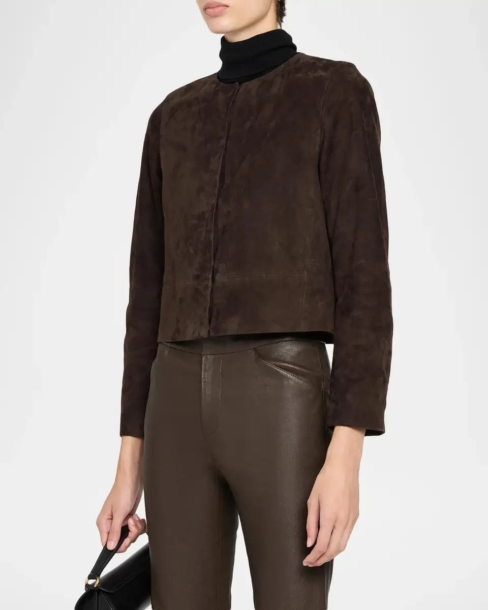 Vince Cropped Suede Jacket | Thumbnail 4 Vince Cropped Suede Jacket | Thumbnail 4