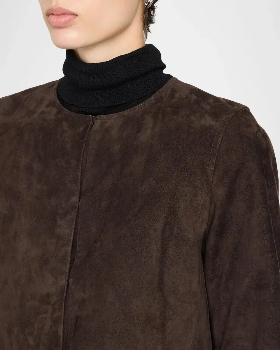 Vince Cropped Suede Jacket | Thumbnail 5 Vince Cropped Suede Jacket | Thumbnail 5