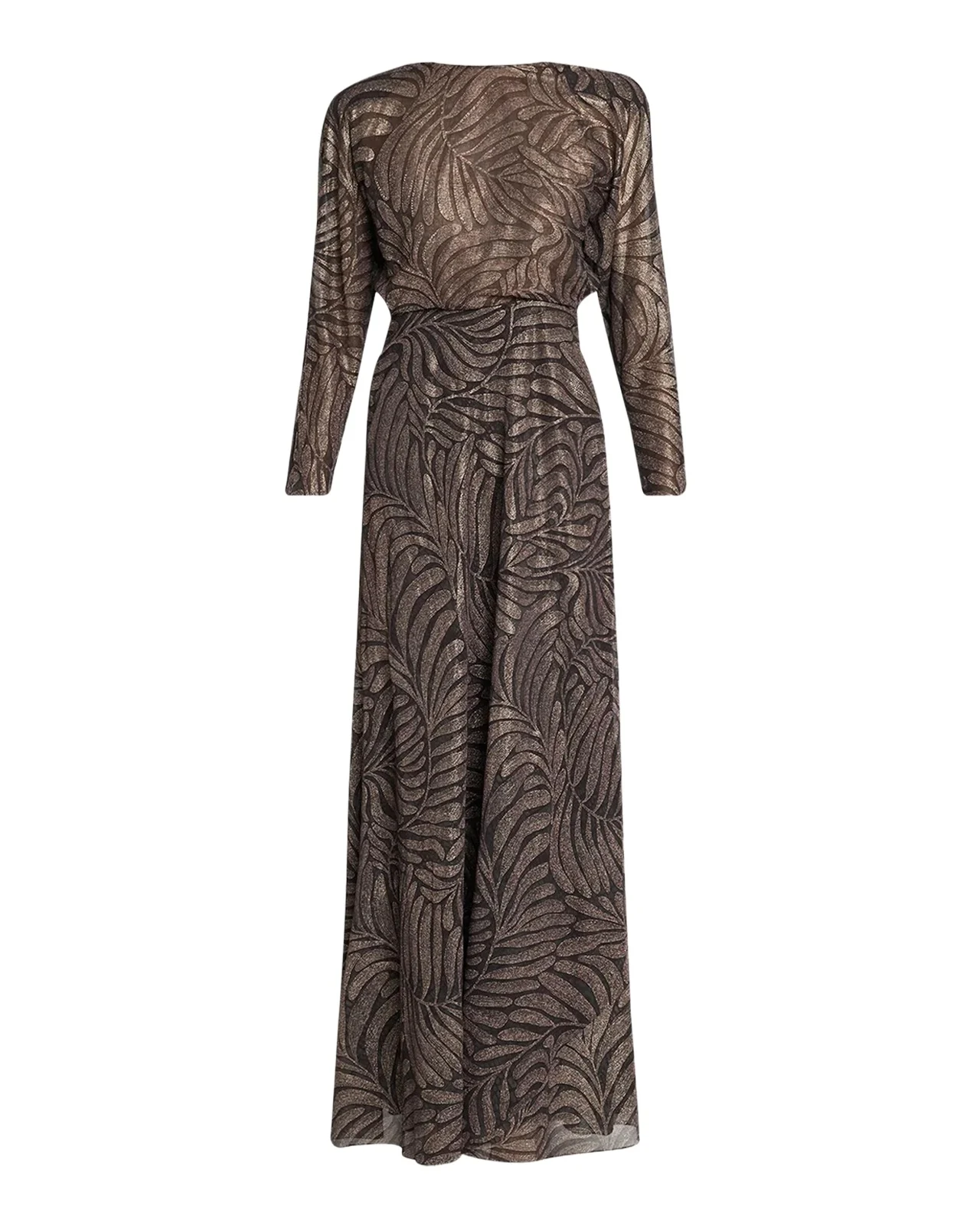 Shannen Foiled Chiffon Evening Dress