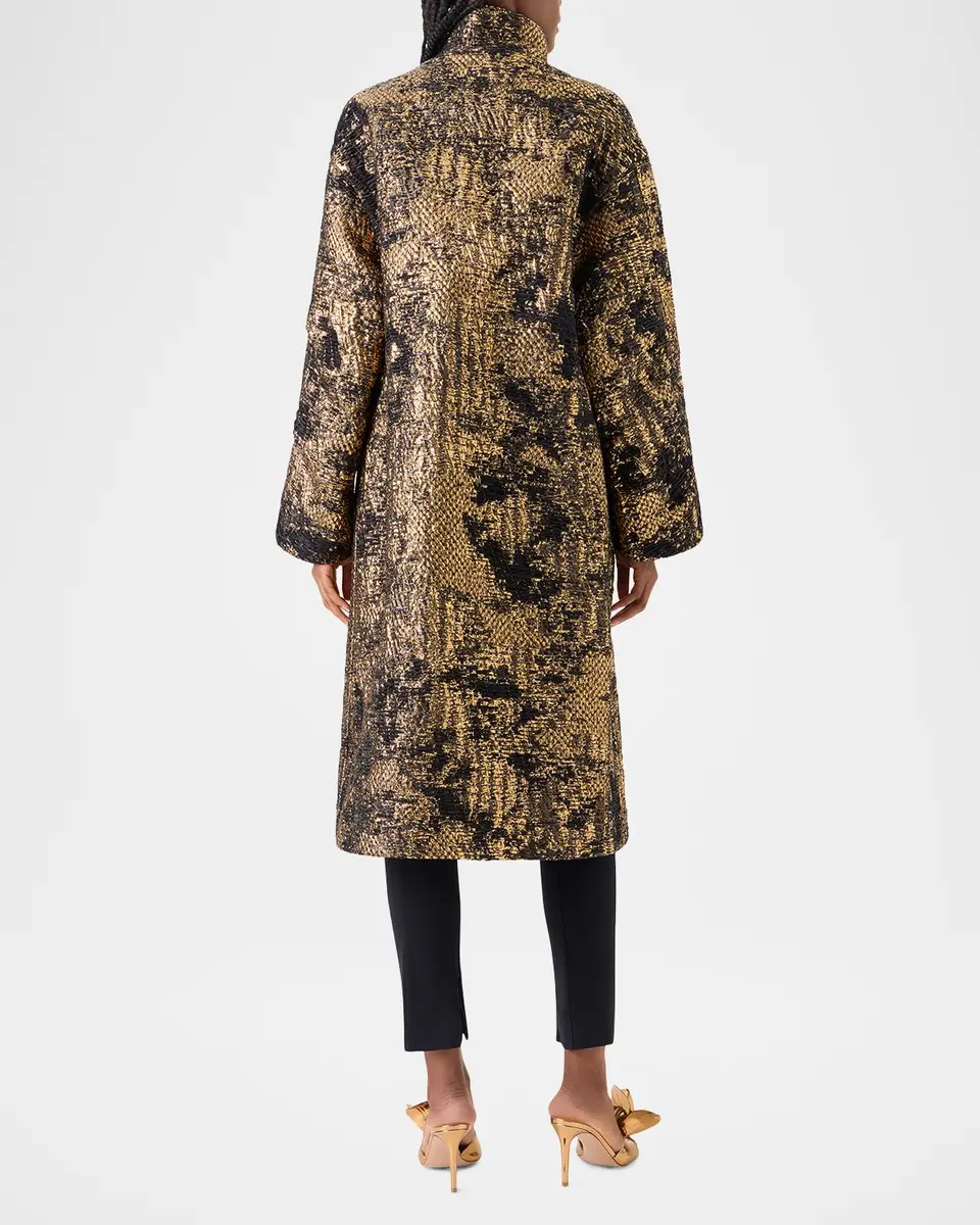 Akris Metallic Jacquard Oversized Coat | Thumbnail 3