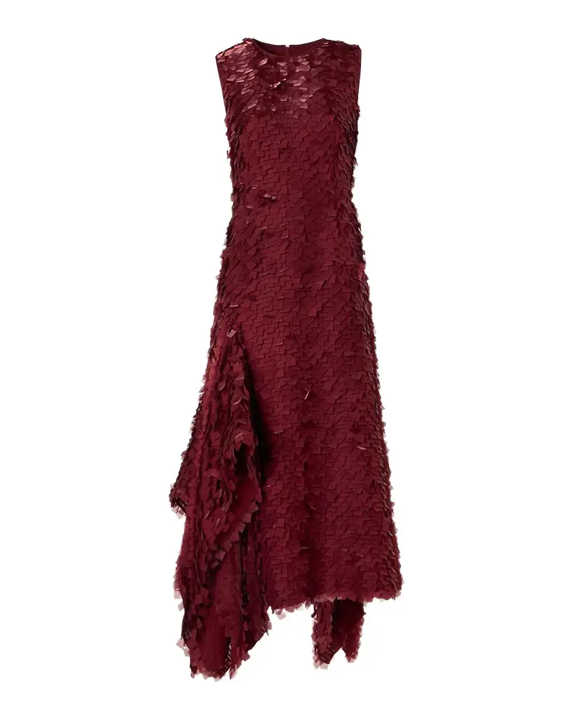 Akris Geometric Layered Midi Dress