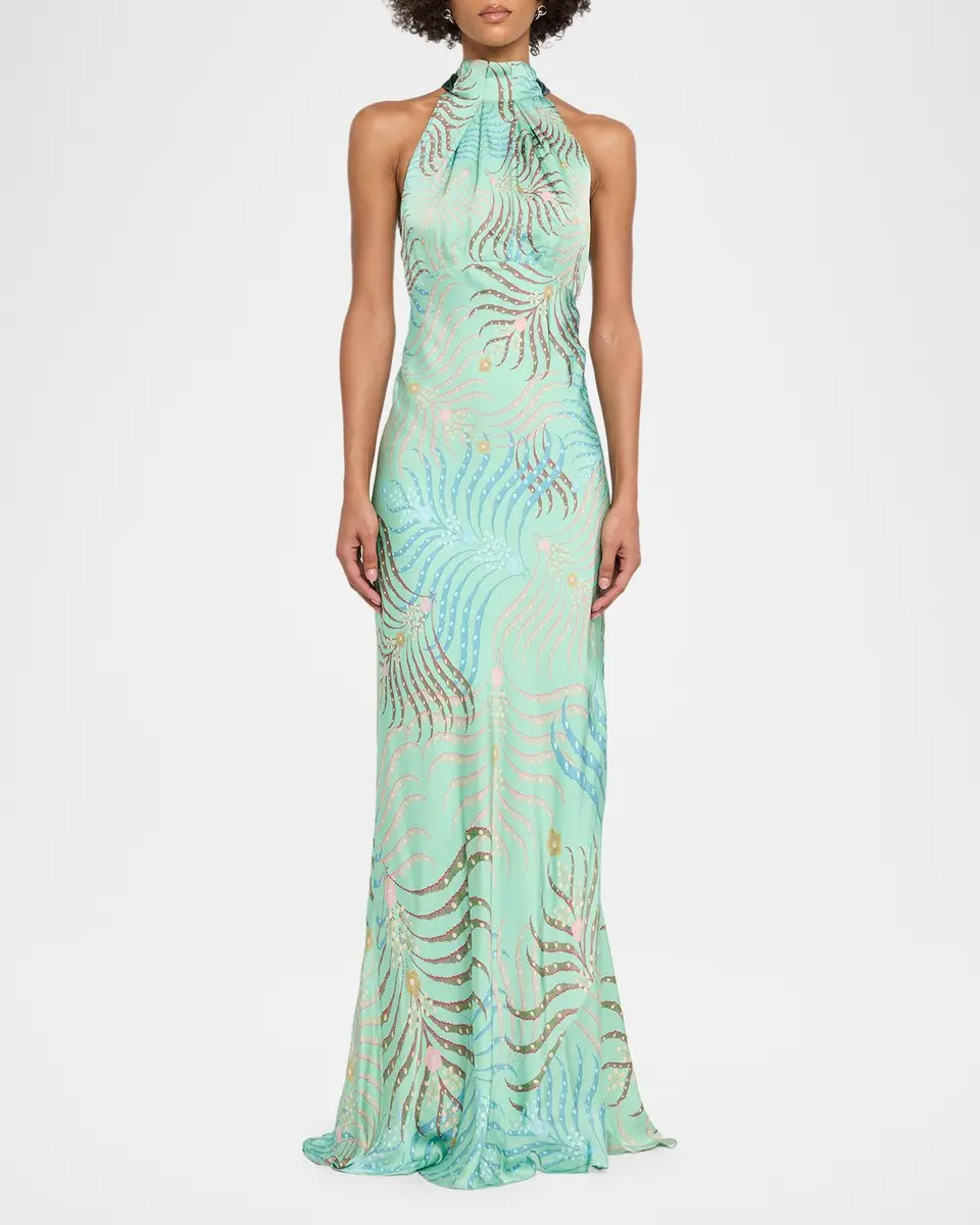 Saloni Michelle High-Neck Gown | Thumbnail 2 Saloni Michelle High-Neck Gown | Thumbnail 2