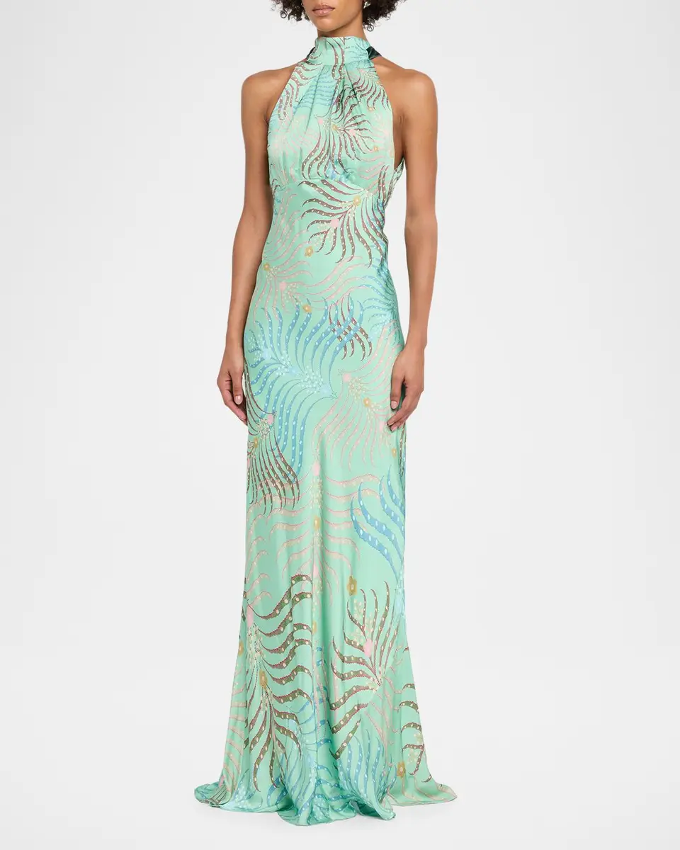 Saloni Michelle High-Neck Gown | Thumbnail 4 Saloni Michelle High-Neck Gown | Thumbnail 4