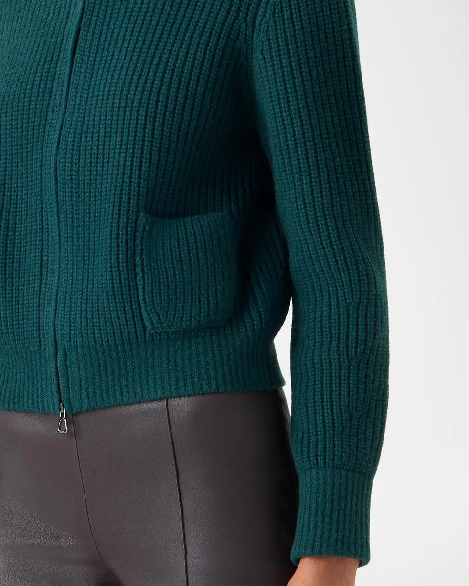 Akris Wool-Cashmere Turtleneck Zip Cardigan | Thumbnail 5 Akris Wool-Cashmere Turtleneck Zip Cardigan | Thumbnail 5