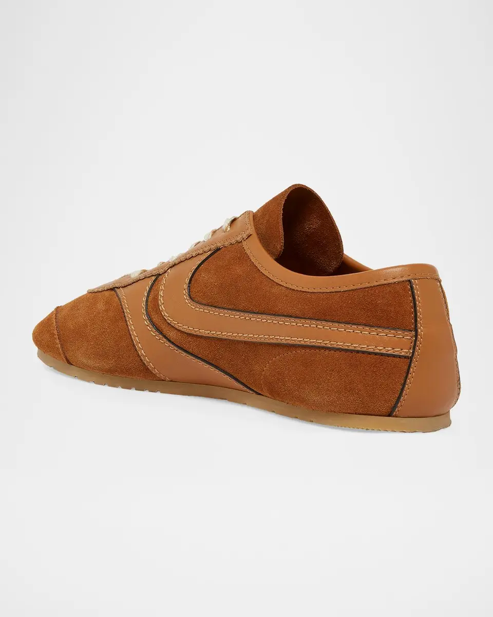 Dries Van Noten Men's Mosaicon T-Toe Suede Low-Top Sneakers | Thumbnail 4 Dries Van Noten Men's Mosaicon T-Toe Suede Low-Top Sneakers | Thumbnail 4
