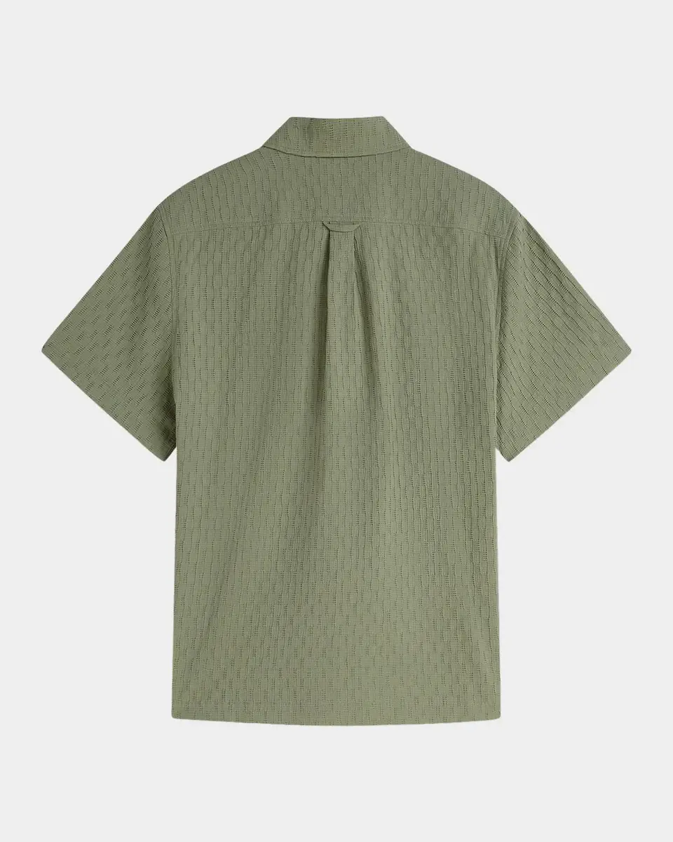 Scotch & Soda Men's Jacquard Seersucker Short-Sleeve Shirt | Thumbnail 7 Scotch & Soda Men's Jacquard Seersucker Short-Sleeve Shirt | Thumbnail 7