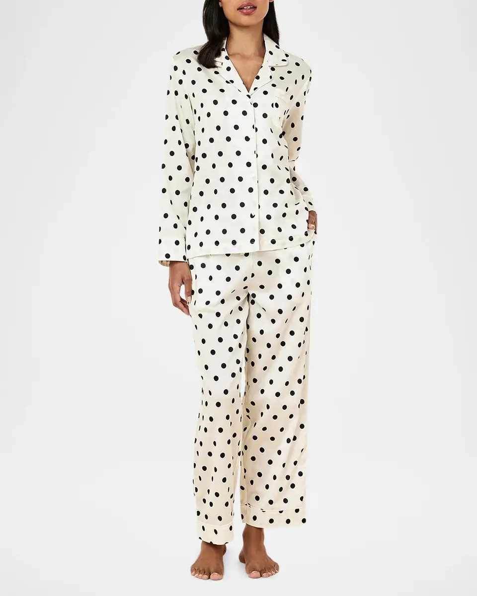 Papinelle Polka Dot Cotton Sateen Pajama Set | Thumbnail 4 Papinelle Polka Dot Cotton Sateen Pajama Set | Thumbnail 4