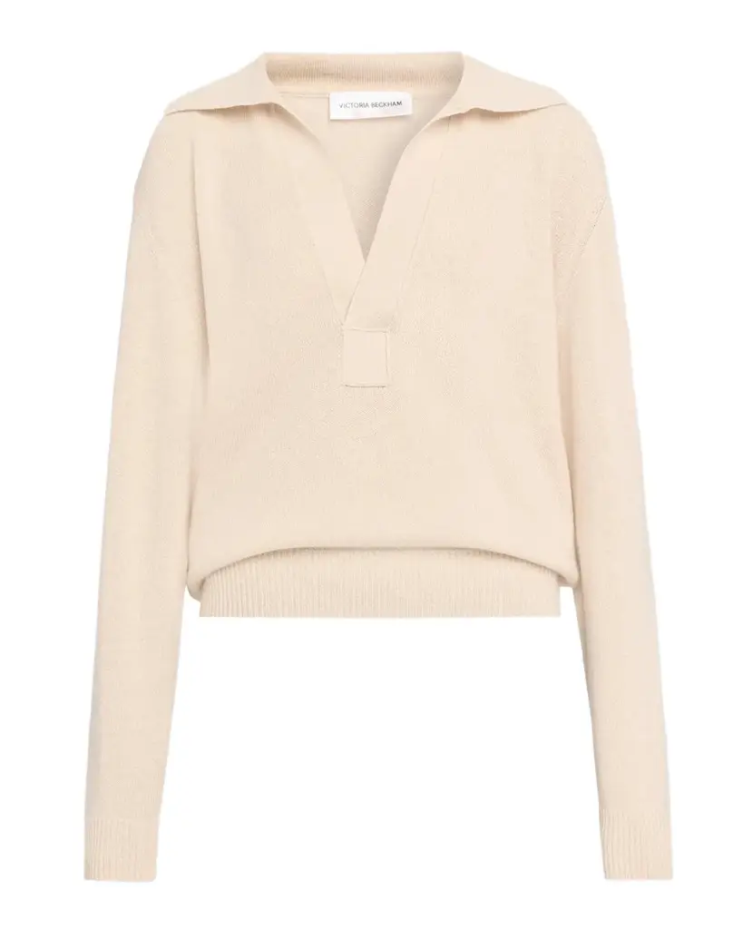 Victoria Beckham Polo Collar Jumper Sweater | Image 1 Victoria Beckham Polo Collar Jumper Sweater | Image 1