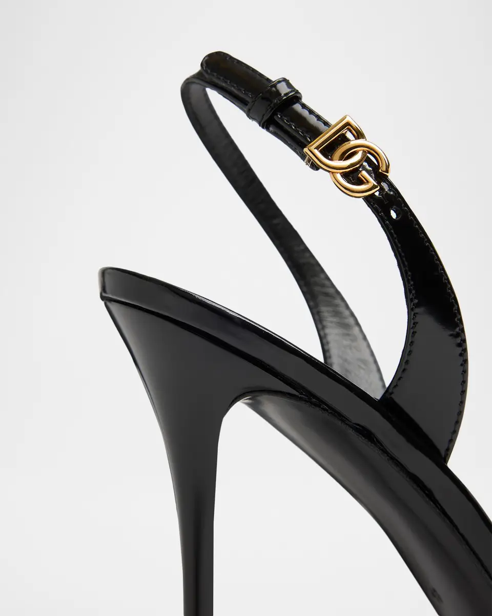 Dolce & Gabbana 105mm Patent Leather Crisscross Sandals | Thumbnail 5