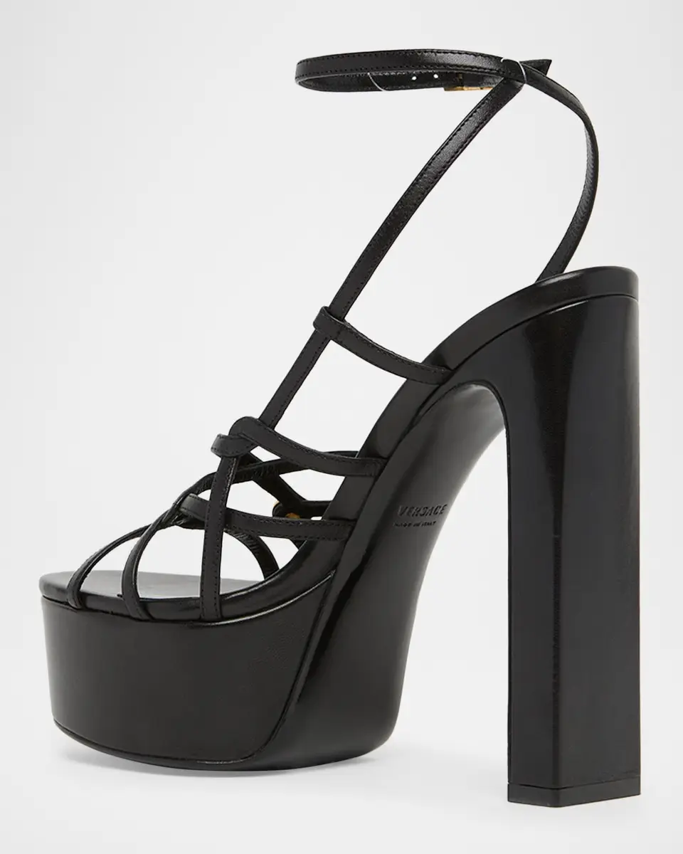 Versace 140mm Medusa Leather Platform Sandals | Thumbnail 2 Versace 140mm Medusa Leather Platform Sandals | Thumbnail 2
