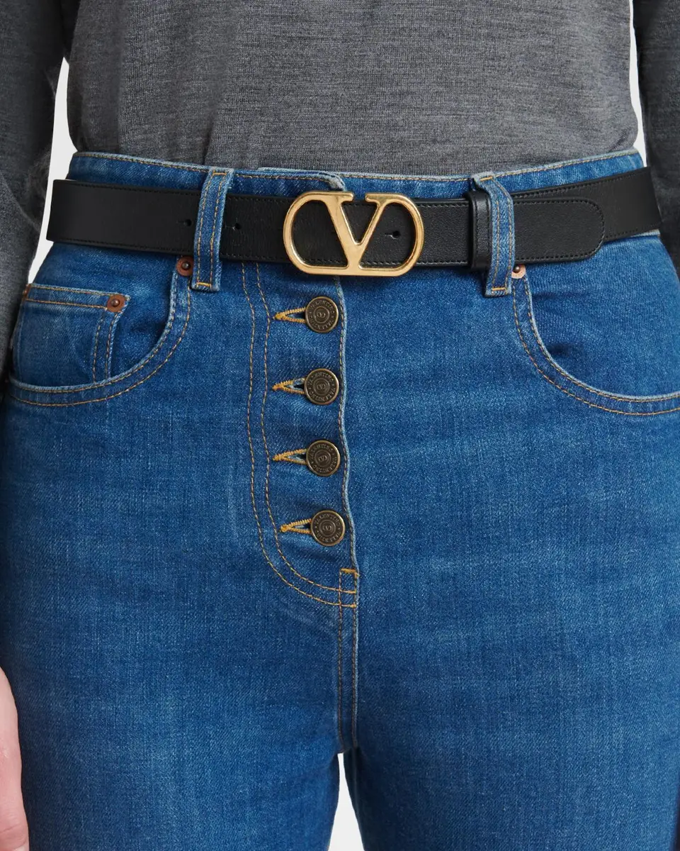Valentino Garavani VLogo Signature Leather Belt 30MM | Thumbnail 2 Valentino Garavani VLogo Signature Leather Belt 30MM | Thumbnail 2