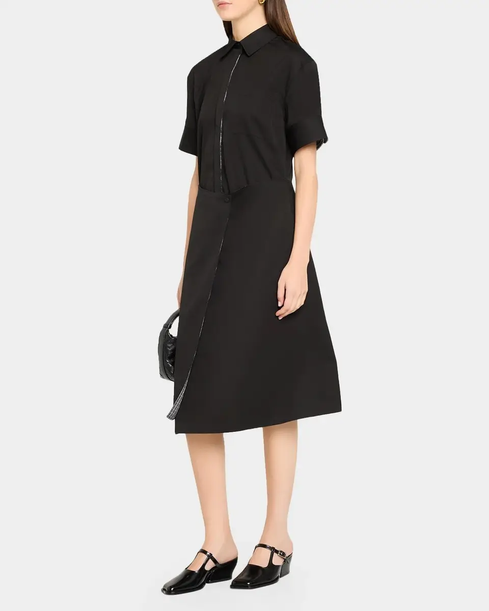 Loewe Wrapped Short-Sleeve Midi Shirtdress | Thumbnail 4