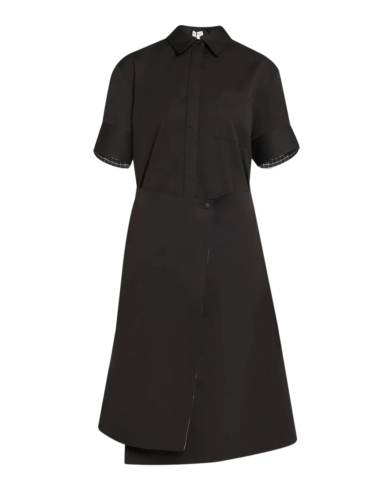 Wrapped Short-Sleeve Midi Shirtdress Wrapped Short-Sleeve Midi Shirtdress
