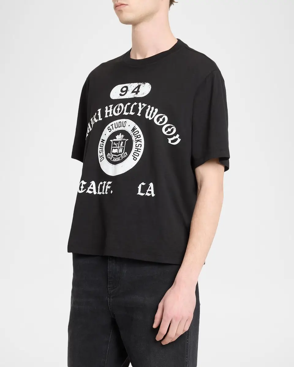 AMIRI Men's Collegiate Cotton T-Shirt | Thumbnail 4 AMIRI Men's Collegiate Cotton T-Shirt | Thumbnail 4