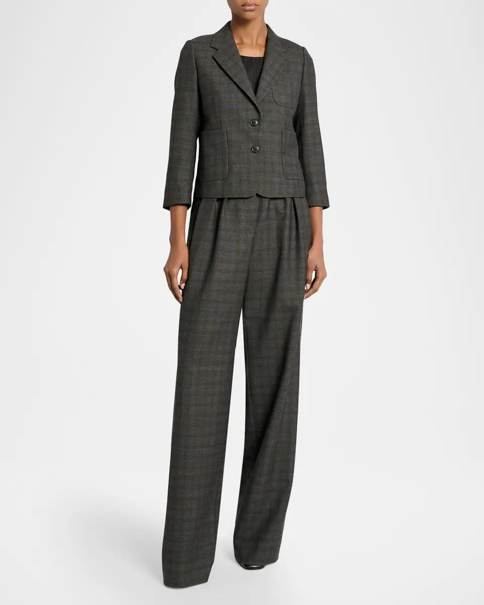 Dries Van Noten Check Single-Breasted Shrunken Jacket | Thumbnail 2 Dries Van Noten Check Single-Breasted Shrunken Jacket | Thumbnail 2