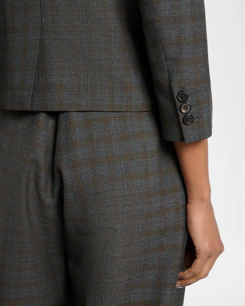 Dries Van Noten Check Single-Breasted Shrunken Jacket | Thumbnail 5 Dries Van Noten Check Single-Breasted Shrunken Jacket | Thumbnail 5