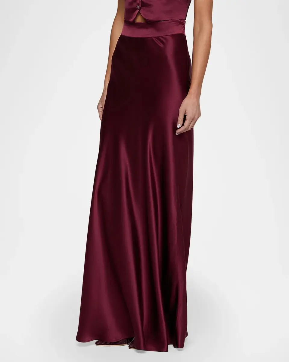 L'Agence Ryker Silk Maxi Skirt | Thumbnail 6