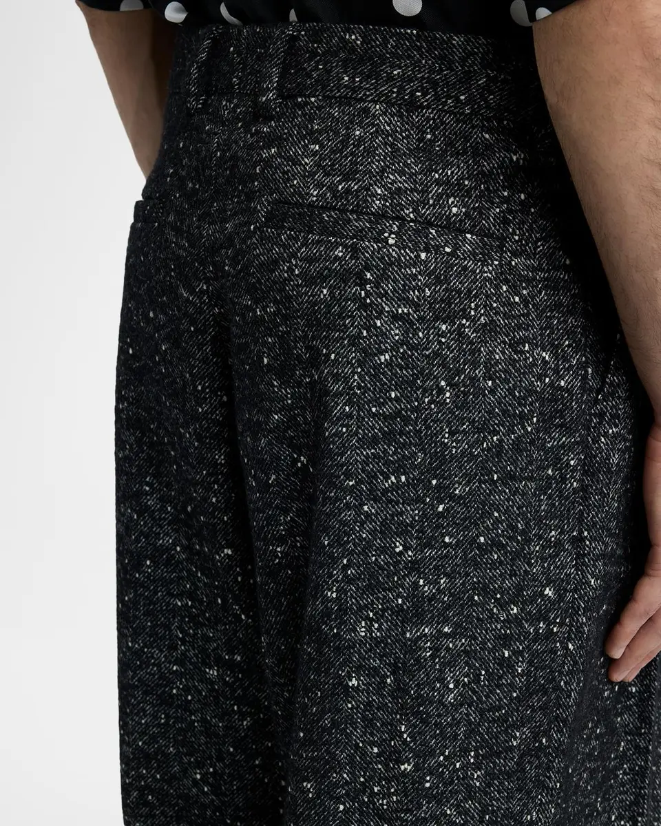 Dolce & Gabbana Men's Wool-Blend Speckled Wide-Leg Trousers | Thumbnail 5 Dolce & Gabbana Men's Wool-Blend Speckled Wide-Leg Trousers | Thumbnail 5