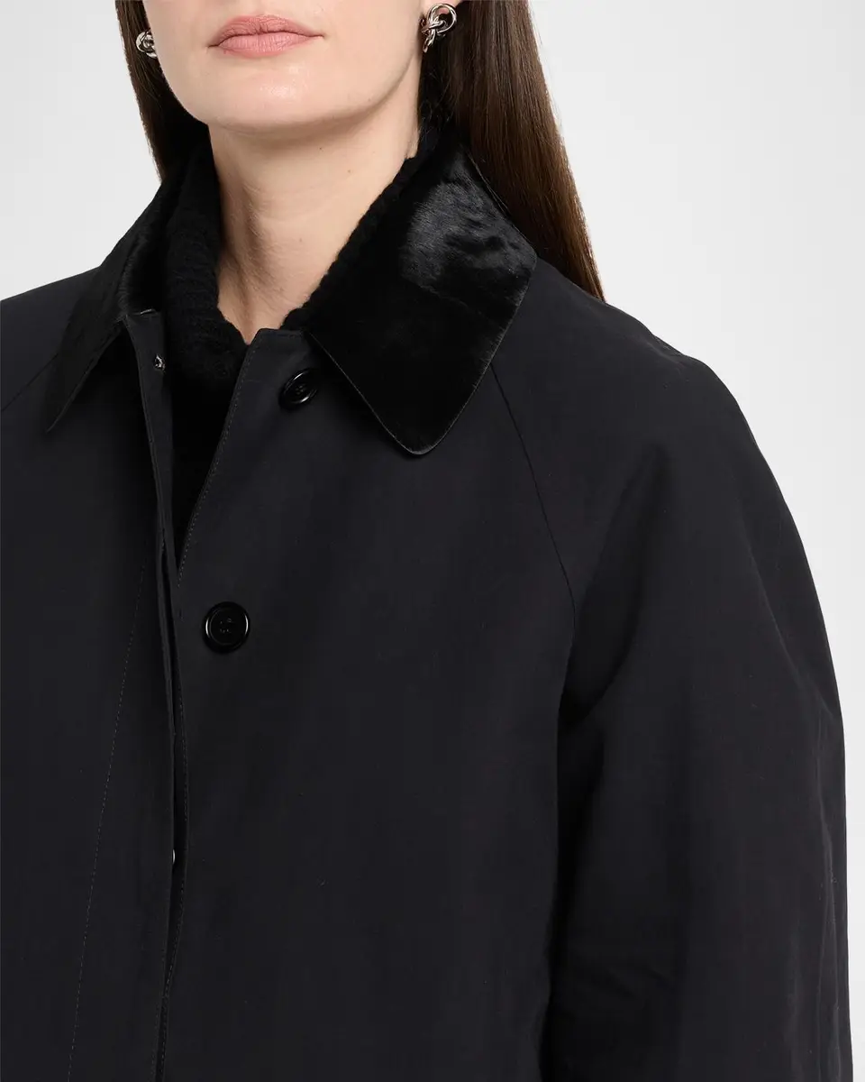 FFORME Agnes Pony Hair Collar A-Line Car Coat | Thumbnail 5 FFORME Agnes Pony Hair Collar A-Line Car Coat | Thumbnail 5