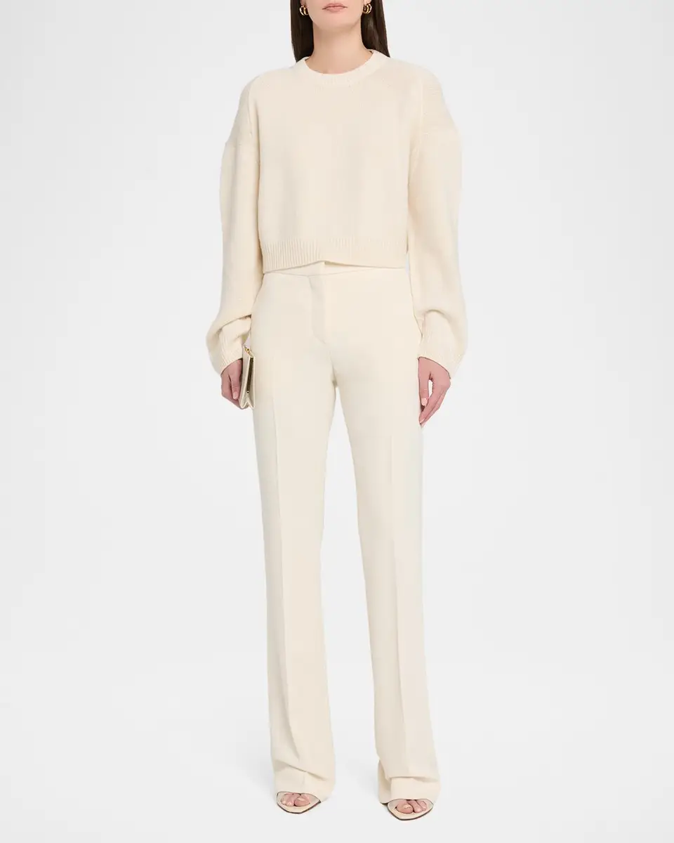 FFORME Marcela Wool-Cashmere Crop Crewneck Sweater | Thumbnail 2 FFORME Marcela Wool-Cashmere Crop Crewneck Sweater | Thumbnail 2