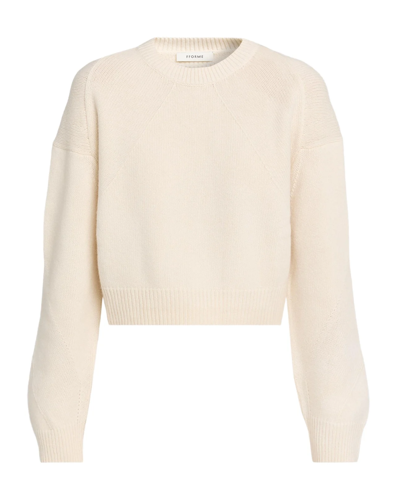 Marcela Wool-Cashmere Crop Crewneck Sweater