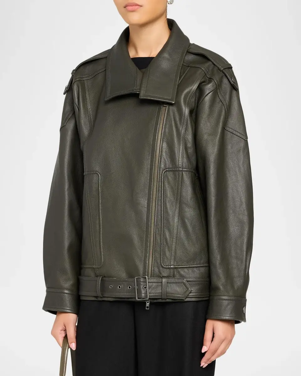 Vince Oversized Leather Aviator Jacket | Thumbnail 4 Vince Oversized Leather Aviator Jacket | Thumbnail 4