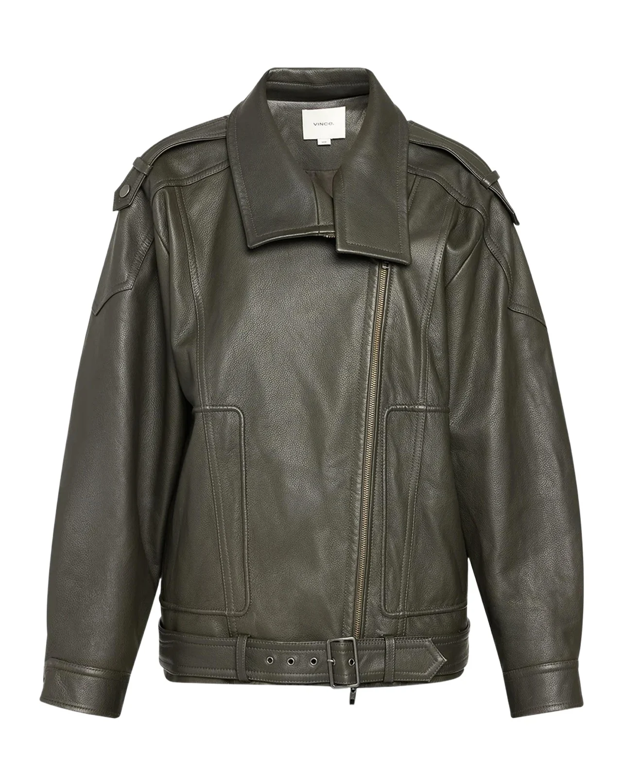 Oversized Leather Aviator Jacket Oversized Leather Aviator Jacket