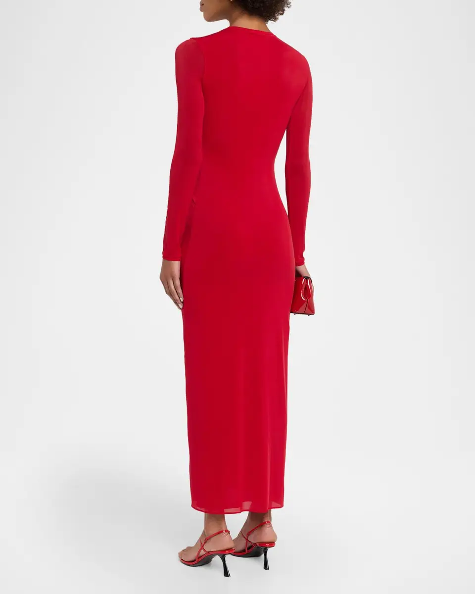 FFORME Selena Ruched Long-Sleeve Midi Dress | Thumbnail 3